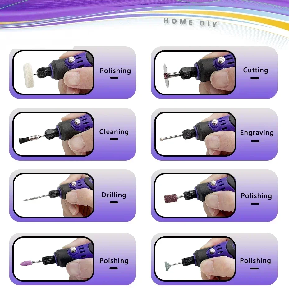 Cordless Rotary Tool Grinder Electric Drill 3Speed Adjustable Engraving Pen Cutting Polishing Drilling With HOME DIY Accessories thumbnail 4