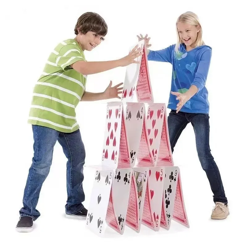 Jumbo Oversized 4Times Larger Poker Playing Cards Games For Adults Children Juegos De Mesa Familiares Divertidos Partyspiele thumbnail 6