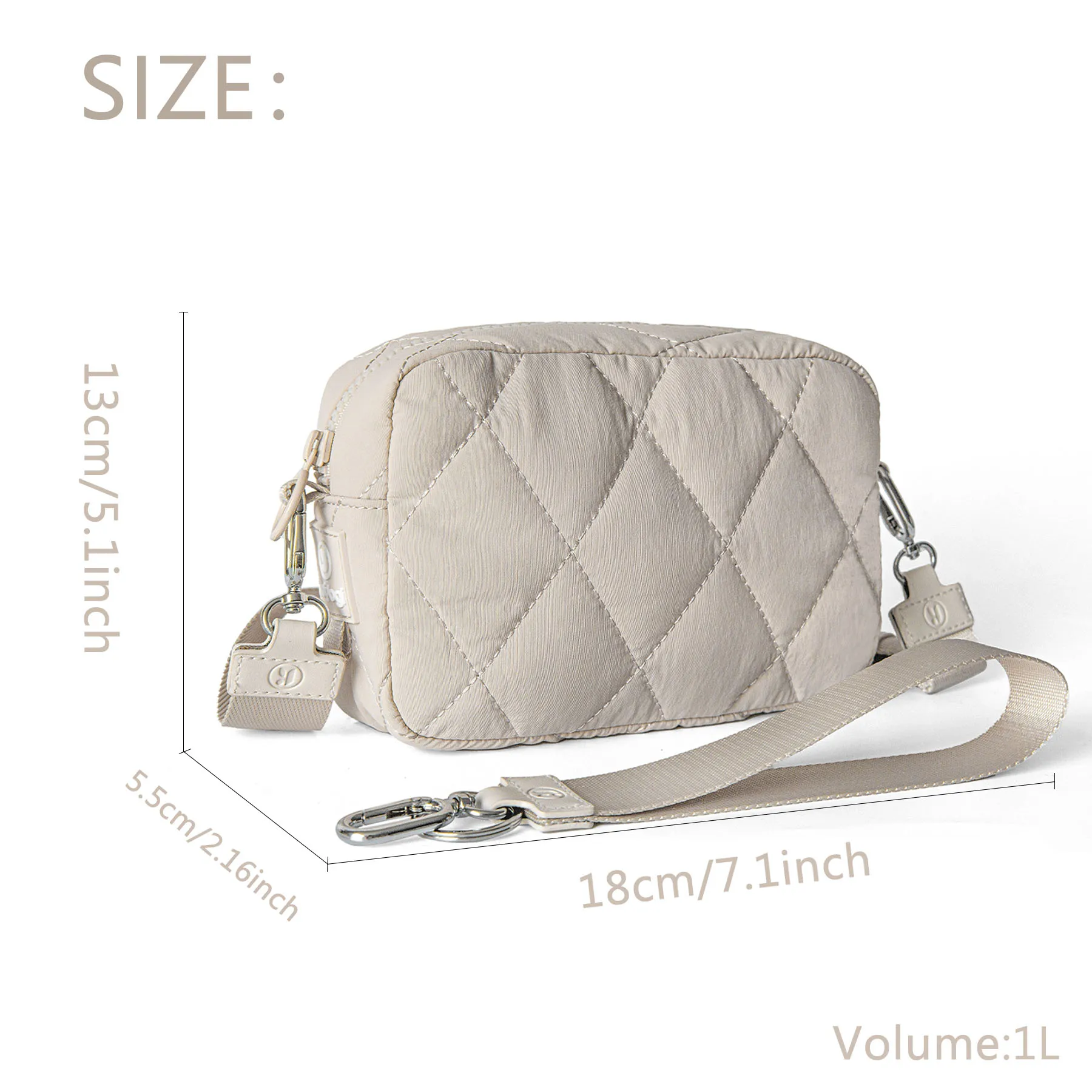 Wristlet Wallets for Women Nylon Crossbody Wallet with Puffer Bag Purse Shoulder Bag for Travel Credit Card Holder Phone Carrier thumbnail 4