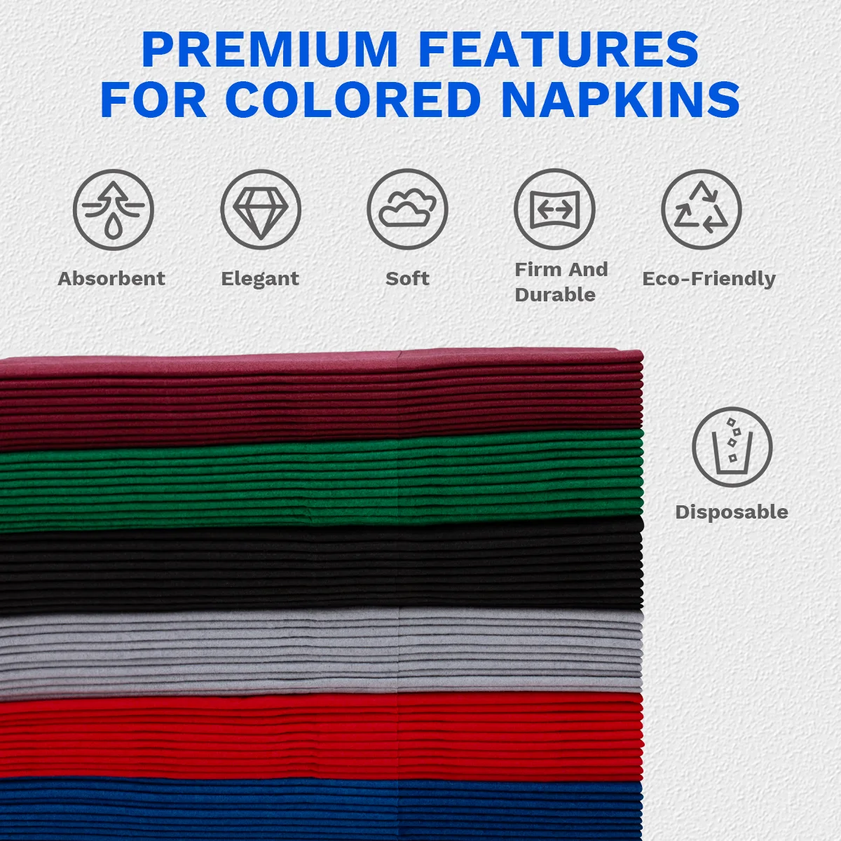 Disposable Built-in Flatware Pocket Napkins,15.75x15.75in 25/50ct,Colored Prefolded for Silverware,Elegant ,Wedding,Party, Event thumbnail 2
