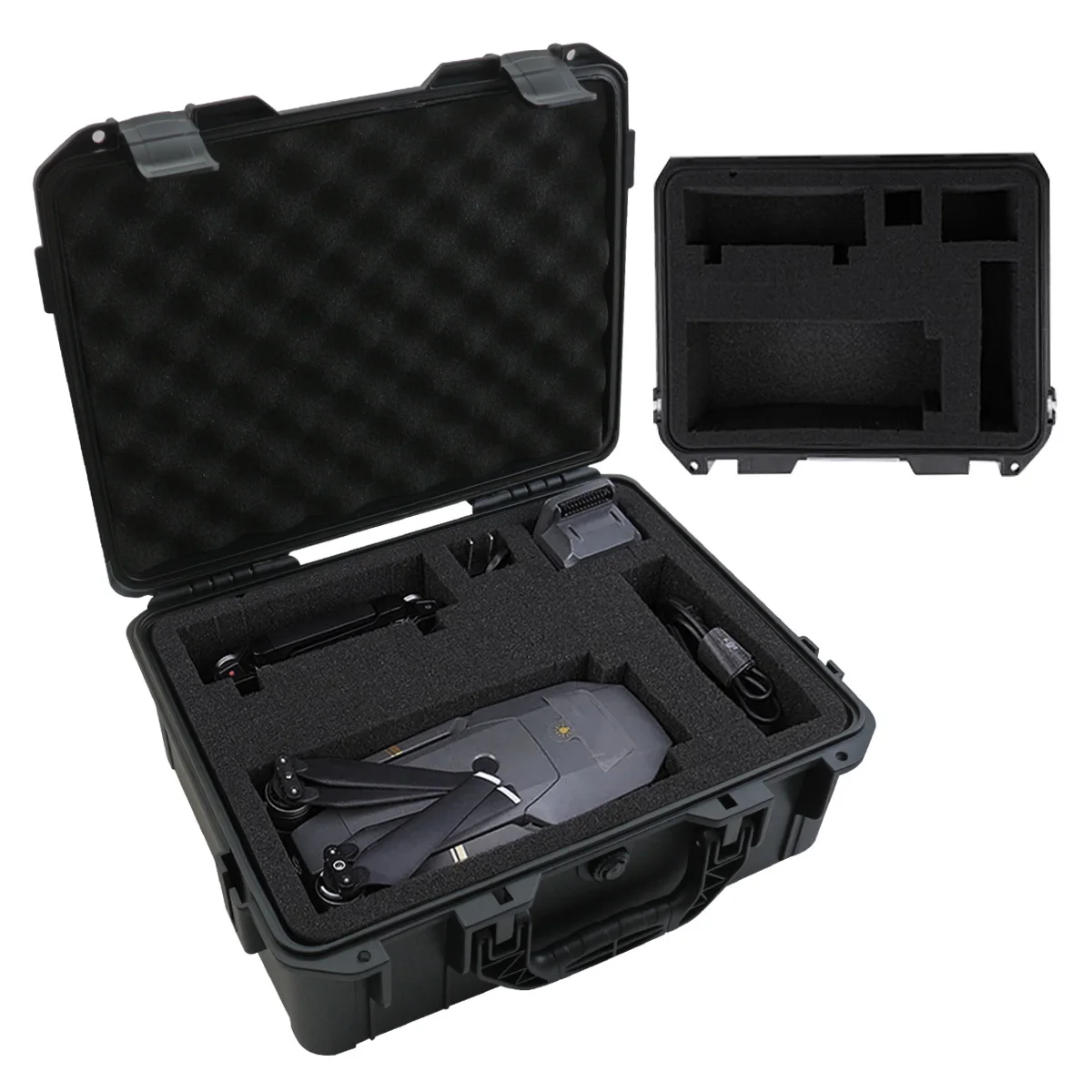 1pc Universal Portable Plastic Tool Box With Foam Insert Waterproof & Shockproof Hard Carrying Case With Pre-cut Sponge thumbnail 2