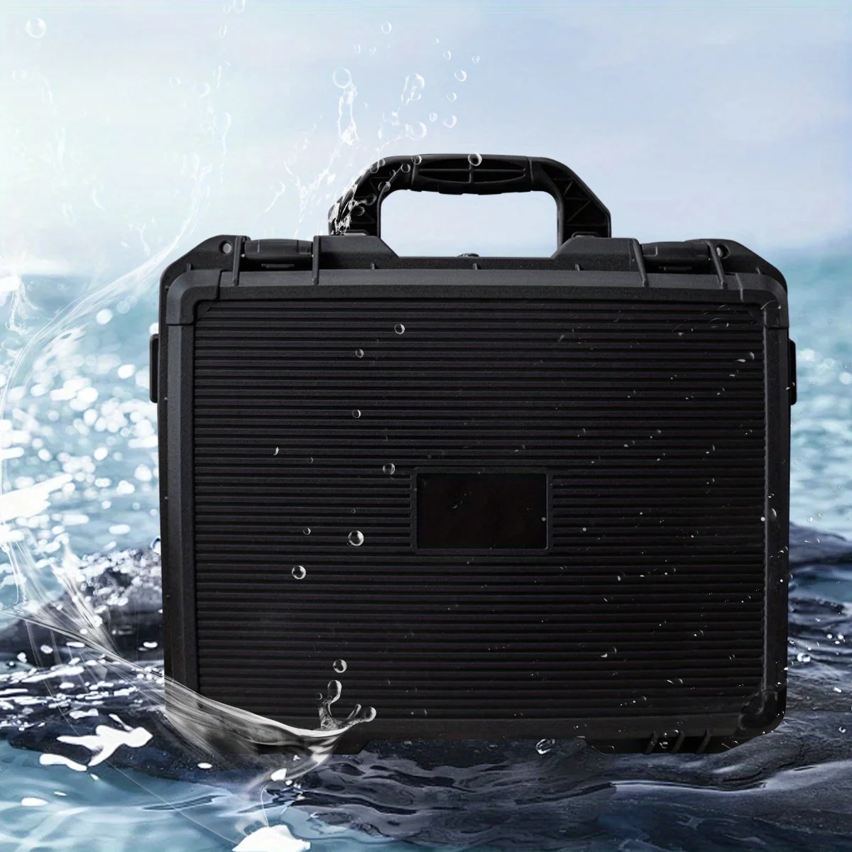 1pc Universal Portable Plastic Tool Box With Foam Insert Waterproof & Shockproof Hard Carrying Case With Pre-cut Sponge thumbnail 6