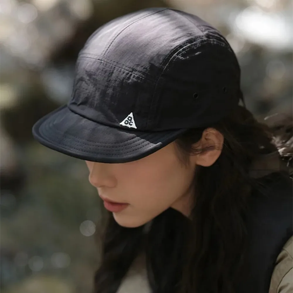 Retro Quick-drying Short Brim Baseball Caps Unisex Summer Outdoor Sunscreen Casual Versatile 5-flap Tooling Japanese Camping Hat thumbnail 3