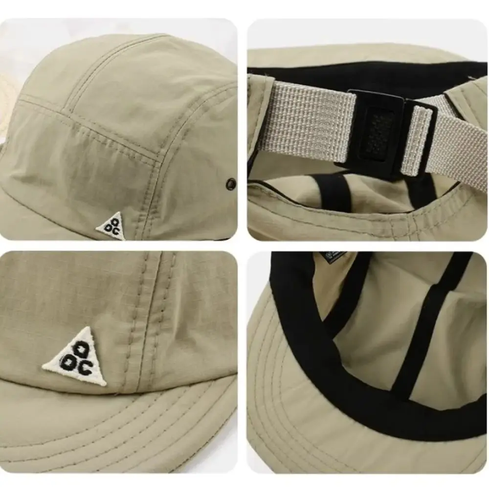 Retro Quick-drying Short Brim Baseball Caps Unisex Summer Outdoor Sunscreen Casual Versatile 5-flap Tooling Japanese Camping Hat thumbnail 5