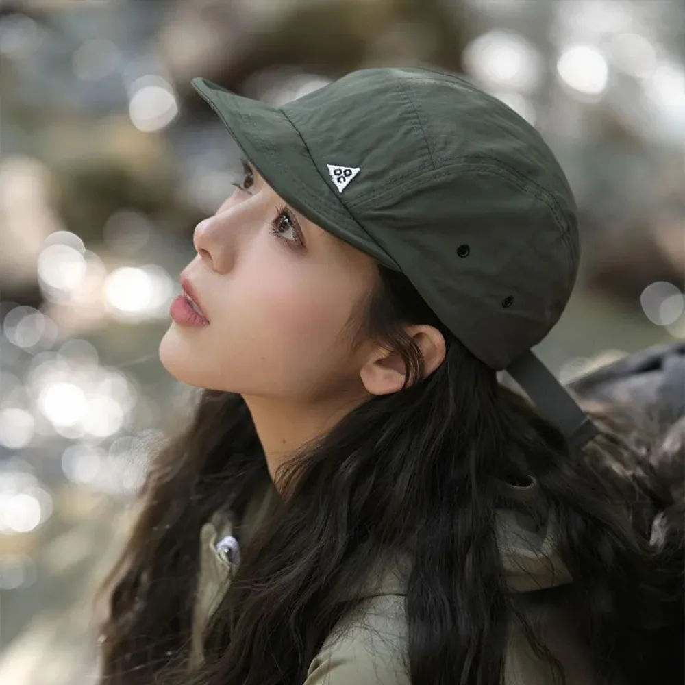 Retro Quick-drying Short Brim Baseball Caps Unisex Summer Outdoor Sunscreen Casual Versatile 5-flap Tooling Japanese Camping Hat thumbnail 4
