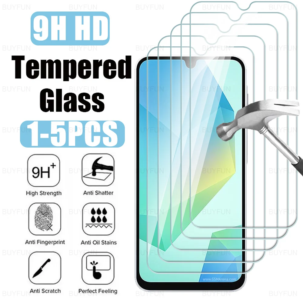 1-5Pcs For Samsung Galaxy A16 A17 5G Tempered Glass Case Friendly Anti-Scratch HD 9H Transparent Screen Protector SamsungA16 4G