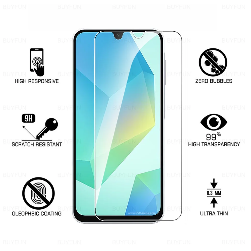 1-5Pcs For Samsung Galaxy A16 A17 5G Tempered Glass Case Friendly Anti-Scratch HD 9H Transparent Screen Protector SamsungA16 4G thumbnail 2