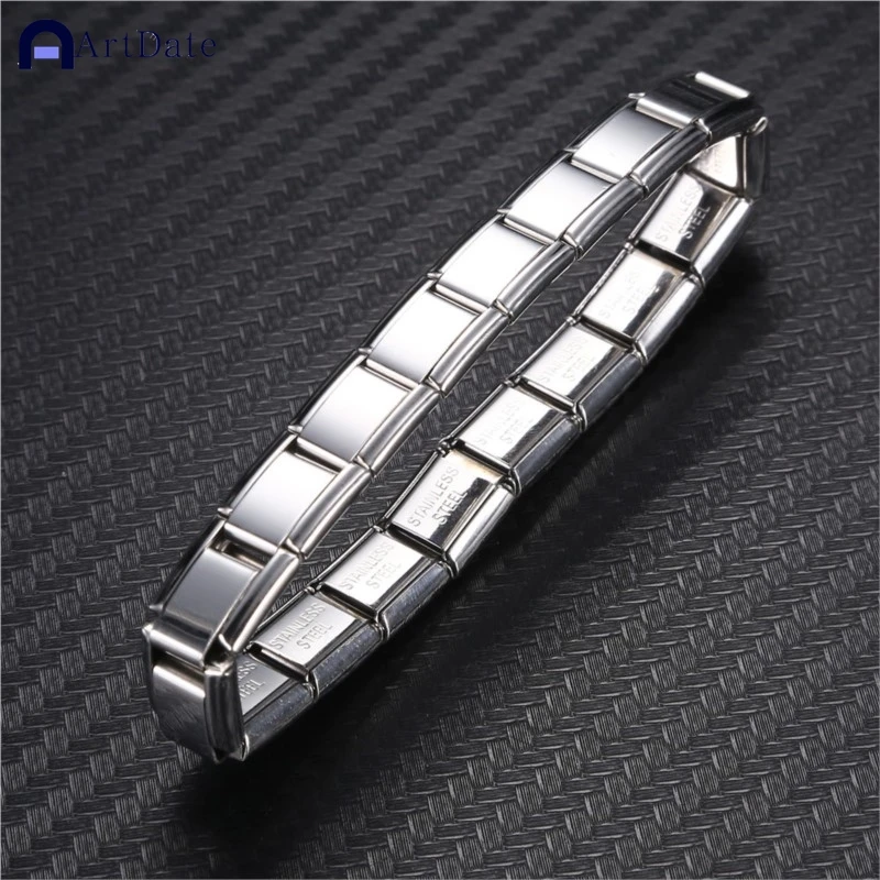 9 mm Wide Stainless Steel Bracelets Simple Trendy Style Daily Wear Silver-Color Charm Bracelet For Women On Party Unisex Style thumbnail 5