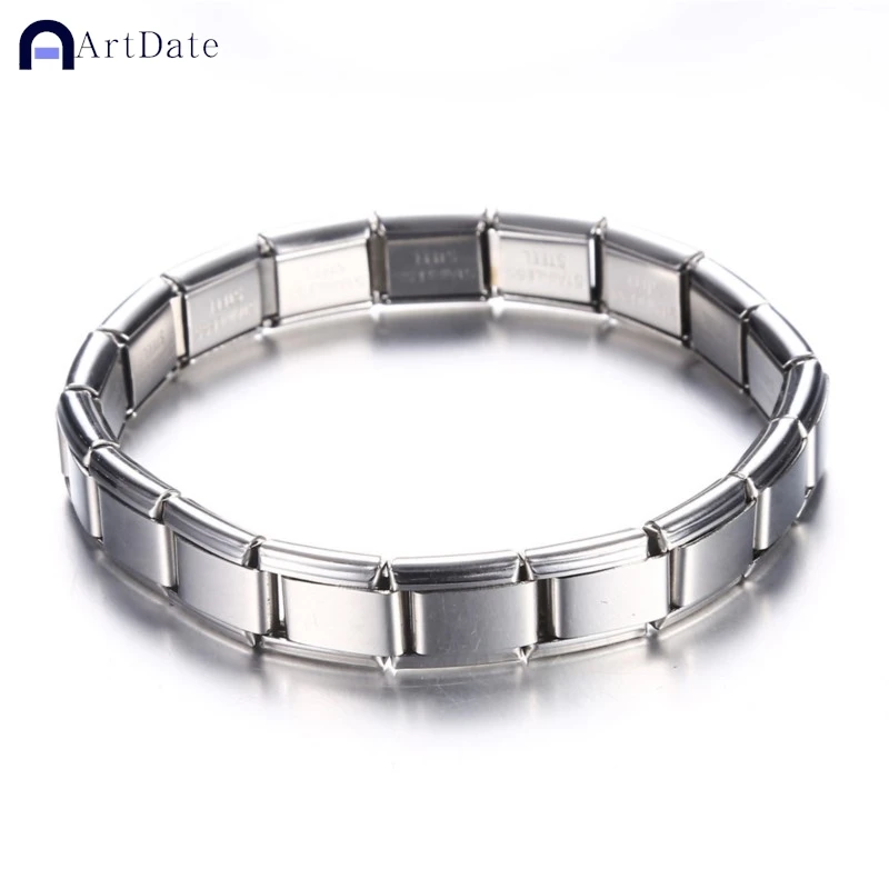 9 mm Wide Stainless Steel Bracelets Simple Trendy Style Daily Wear Silver-Color Charm Bracelet For Women On Party Unisex Style thumbnail 2