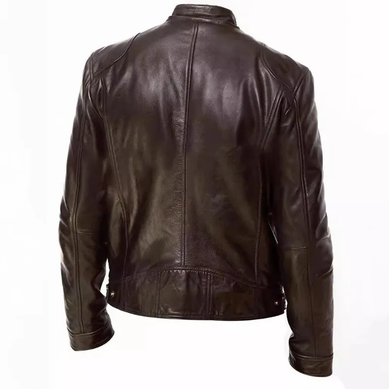 Motorcycle Jacket Men PU Leather Moto Motocross Jacket Four Season Motorbike Racing Riding Jacket Chaqueta Moto Black thumbnail 5