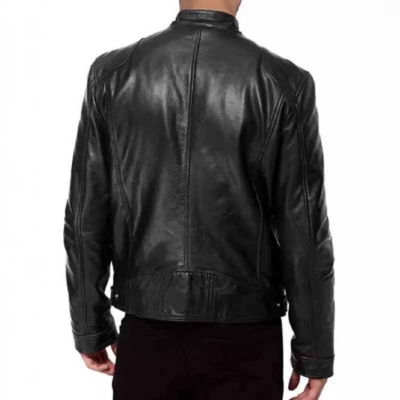 Motorcycle Jacket Men PU Leather Moto Motocross Jacket Four Season Motorbike Racing Riding Jacket Chaqueta Moto Black thumbnail 4