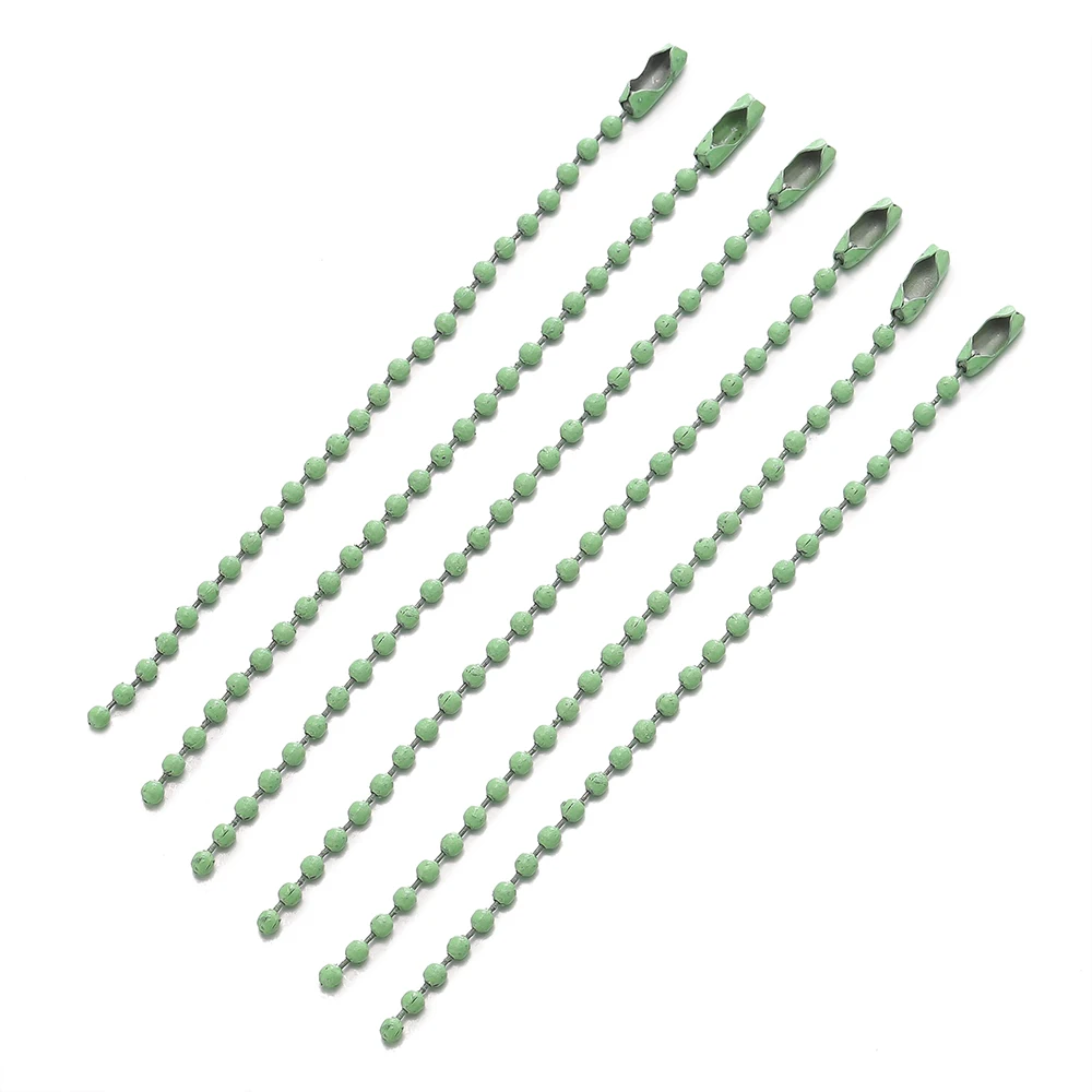 20pcs/Lot 10/12cm Iron Colorful Ball Bead Chain Fits Key Chain Dolls Label Hand Tag Connectors DIY Jewelry Making Supplies thumbnail 3