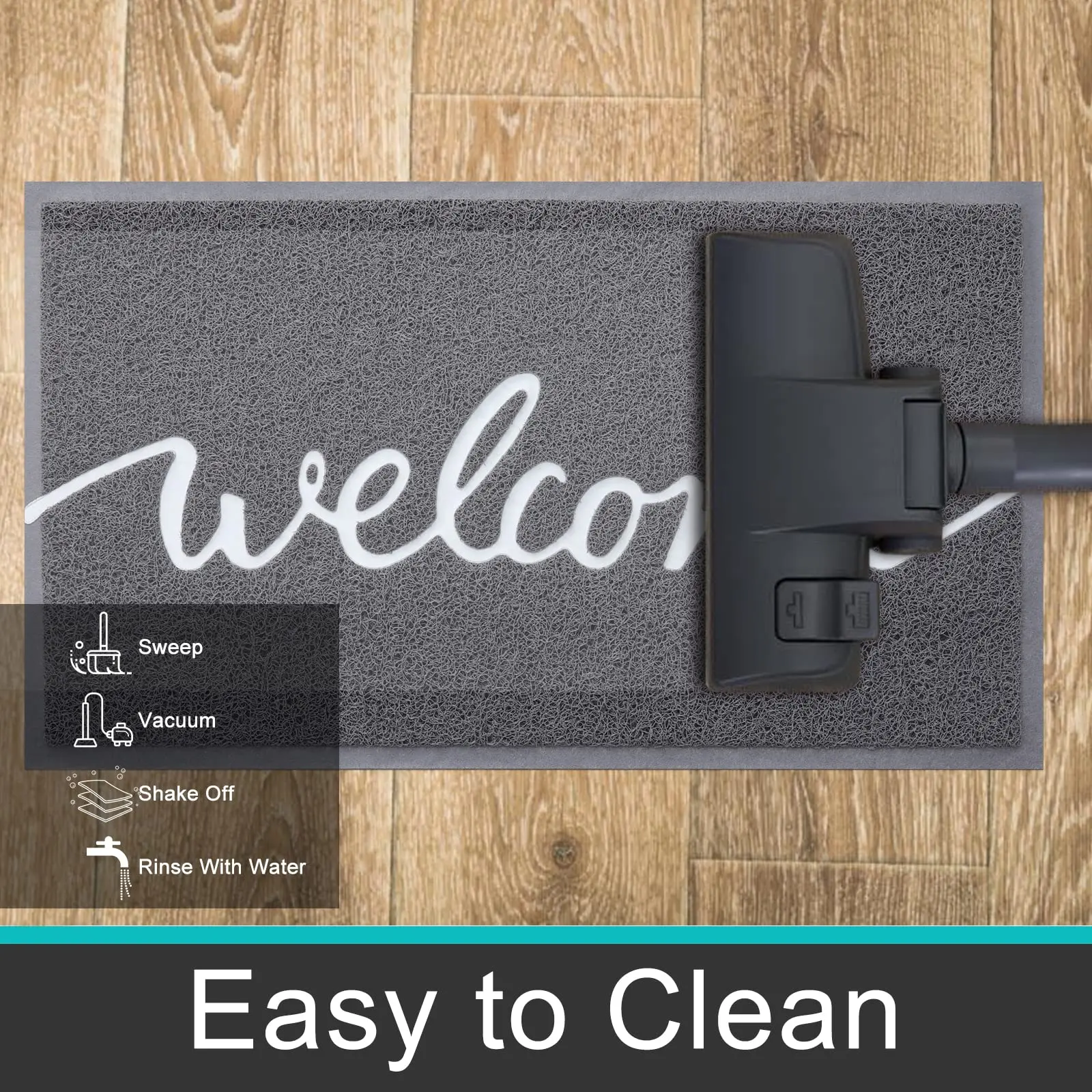Olanly Garden Dirt Trapper Entryway Mat Of Outdoor Indoor Washable Home Doormat Cute Letters Non-Slip Door Mats For Front Door thumbnail 4