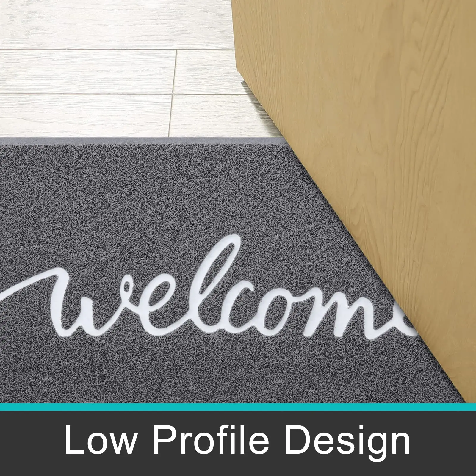 Olanly Garden Dirt Trapper Entryway Mat Of Outdoor Indoor Washable Home Doormat Cute Letters Non-Slip Door Mats For Front Door thumbnail 5