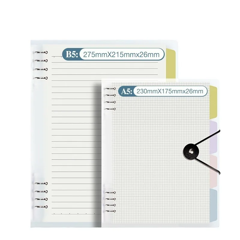 A5B5 Student Simple Portable Binder Notebook Transparent Office Folder thumbnail 5