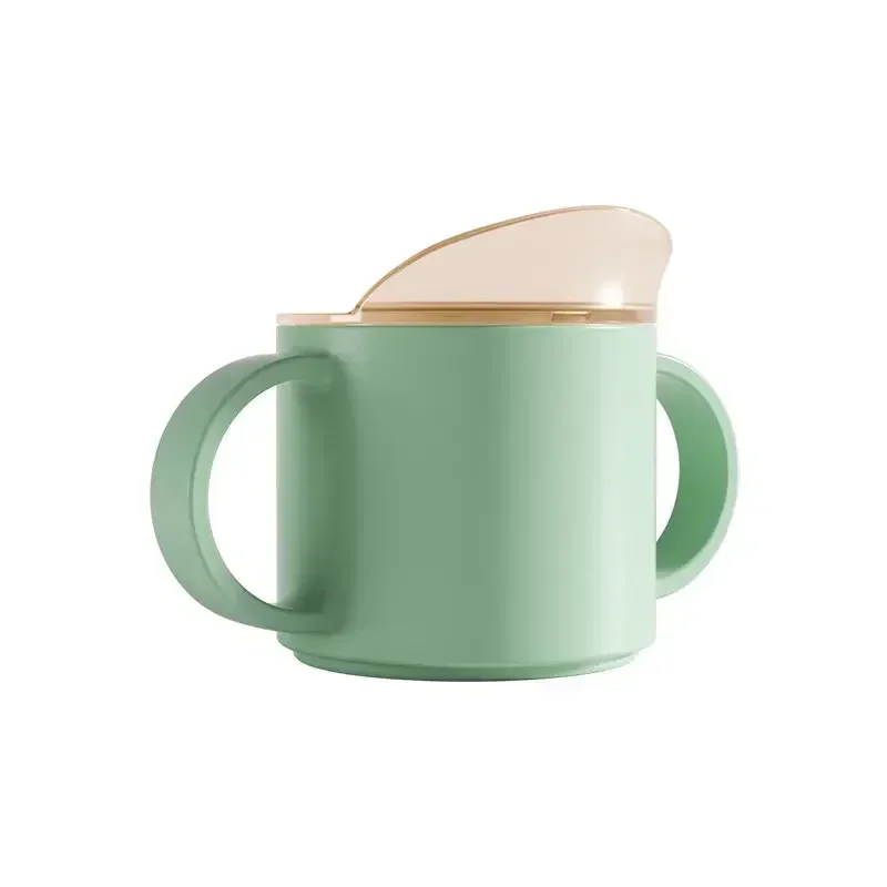 Baby Feeding Cups Kid Learning Drinking Cup with Double Handle Flip Lid Leakproof Infants Water Cups Bottle BPA Free with Lid thumbnail 3