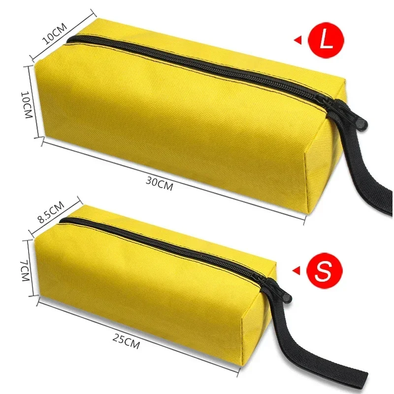 1pc S/L Hand Tool Bag Small Screws Drill Metal Parts Tools Bag Waterproof Canvas Instrument Case Tool Organizer Tool Storage thumbnail 6