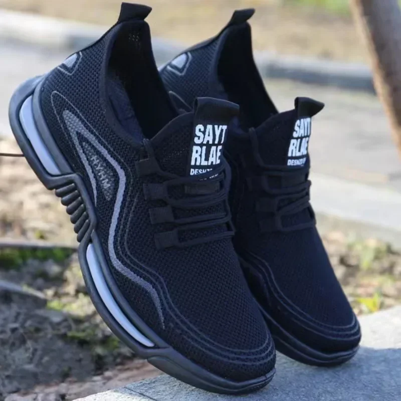 Men Shoes Slip on Fashion Sneakers Male Sport Running Shoes Breathable Gym Training Walking Tennis Shoes Non Slip Workout Flats thumbnail 4