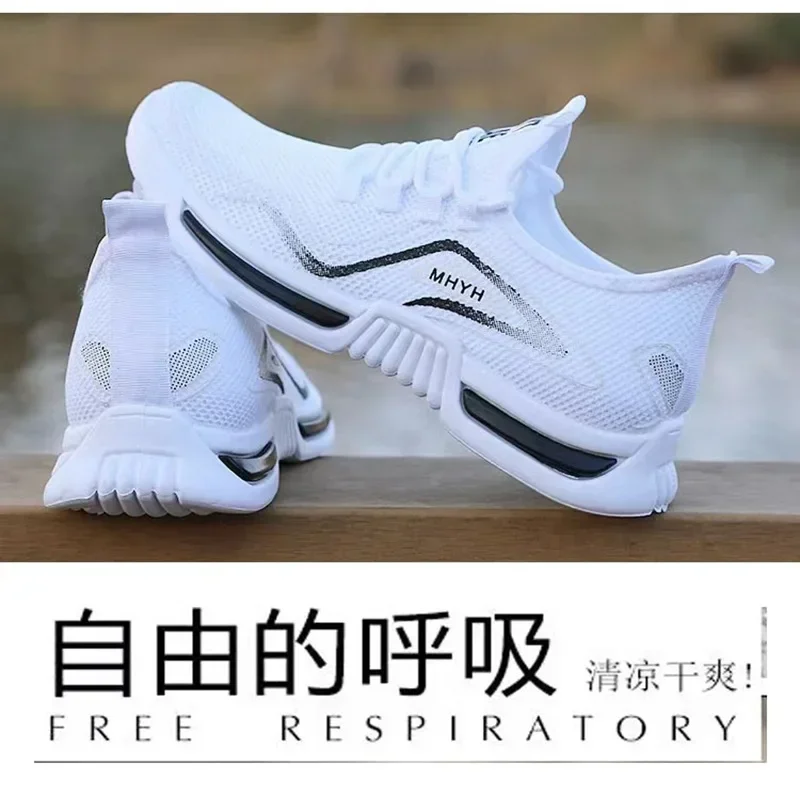 Men Shoes Slip on Fashion Sneakers Male Sport Running Shoes Breathable Gym Training Walking Tennis Shoes Non Slip Workout Flats thumbnail 3