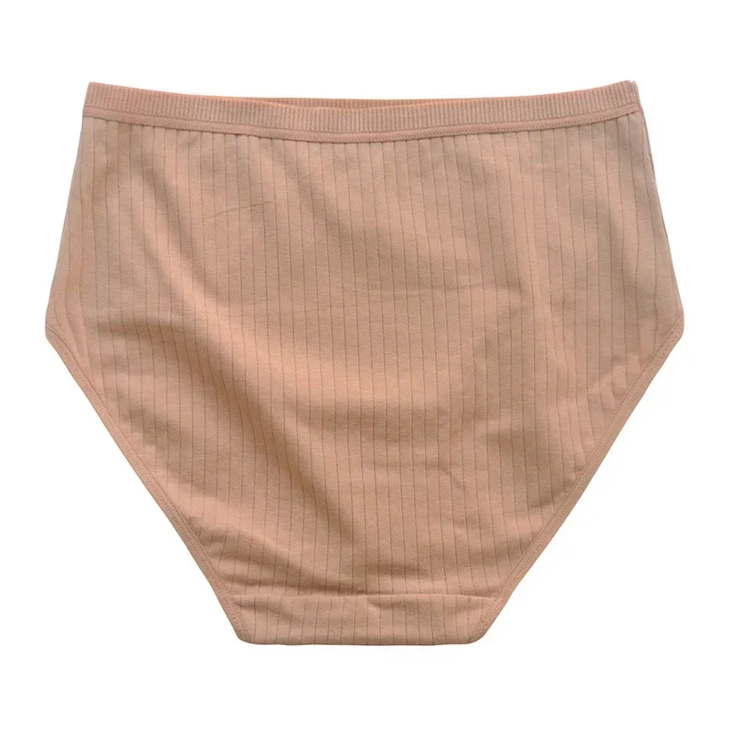 6pcs Cotton Women Panties Lady Plus Size Underwear High Waist Briefs Breathable Solid Color Female Lingerie Shorts thumbnail 4