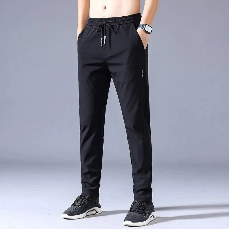 2024 New Korean Men's Golf Slim Fit Pants Ice Silk Breathable Leisure Sports Pants Fashion Pants thumbnail 2