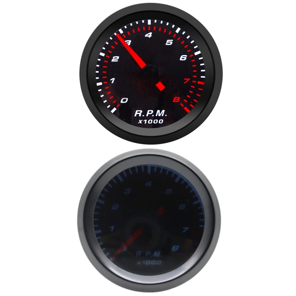 2″ 52mm Tachometer RPM Boost Gauge PSI/BAR Vacuum Water Temp Oil Temp Oil Pressure Voltmeter Smoke Lens Car Gauges Fit 12V Cars thumbnail 2