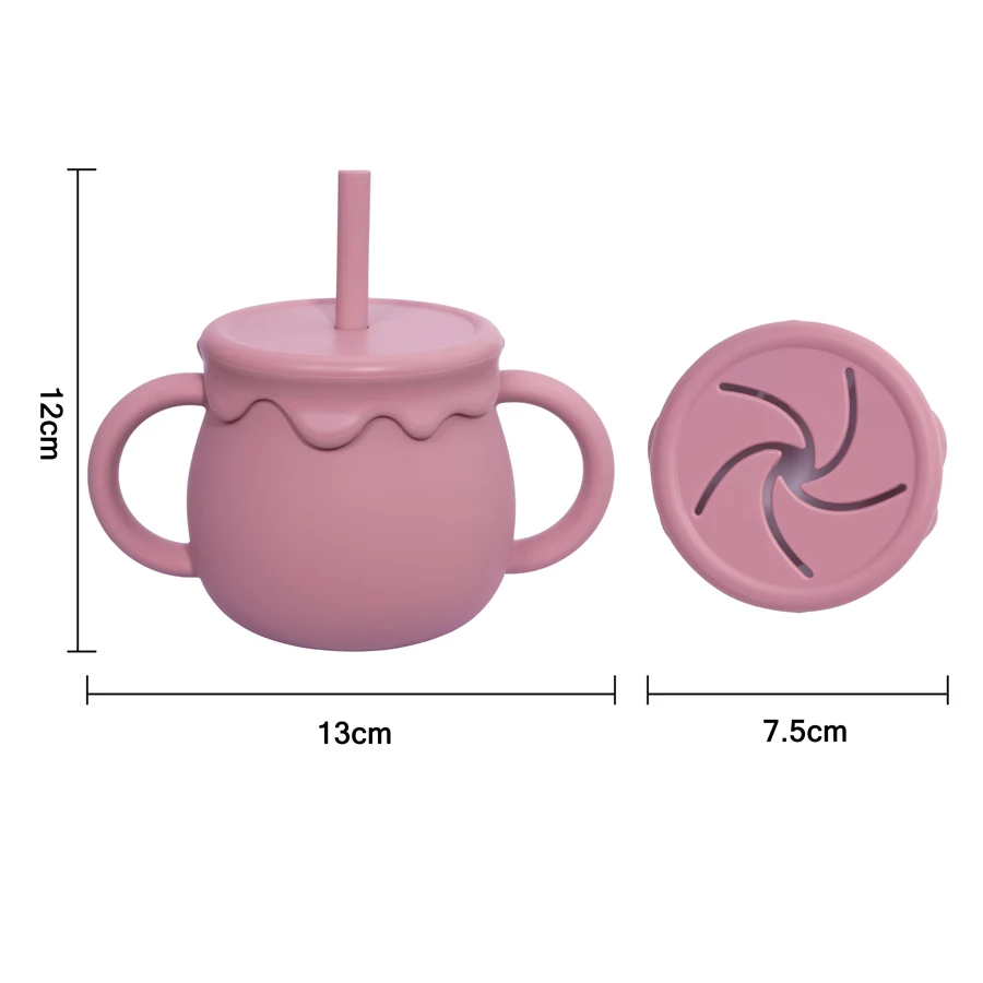 Baby Feeding Cups Portable Drinkware Sippy Cup Solid Food Container Snack Cup Toddlers Learning Cups Newborn supplies thumbnail 6