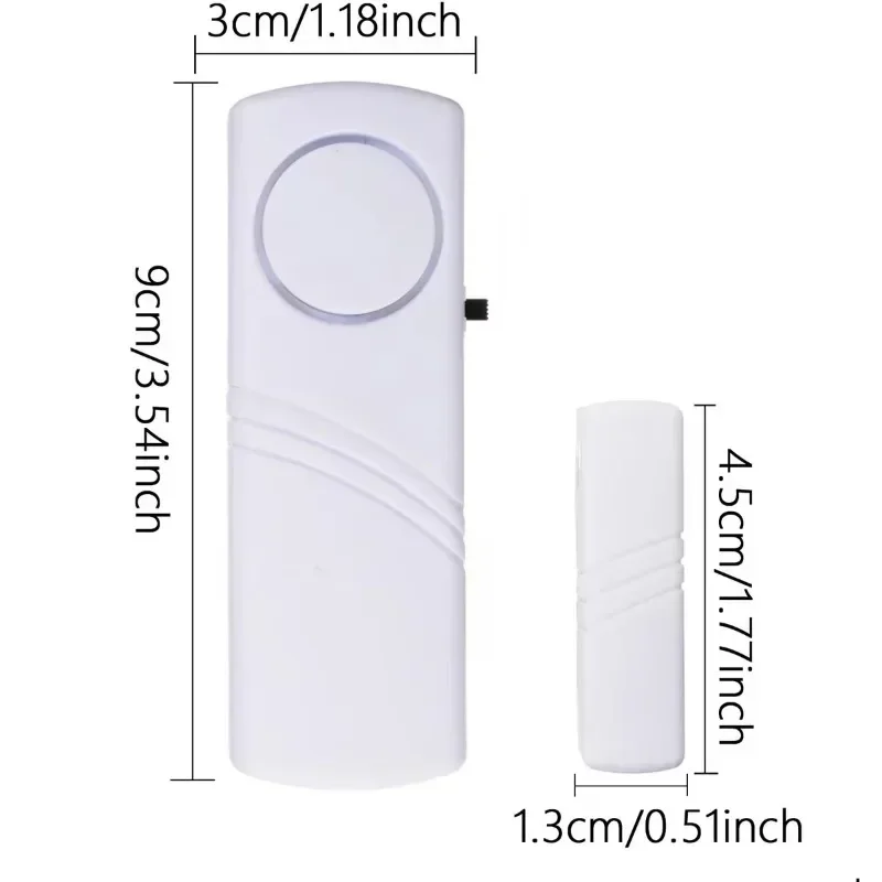 2pcs/1set-Wireless Door Window Magnetic Sensor Alarm Detectors Home Security Alarm System thumbnail 6