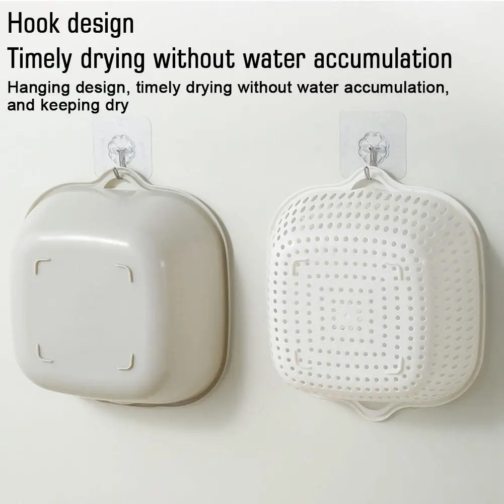 Multifunctional Kitchen Sink Strainer Basket Set Double Layer Fruit Vegetable Basket 1/6pcs Fruit Washing Basin Vegetable Drain thumbnail 6
