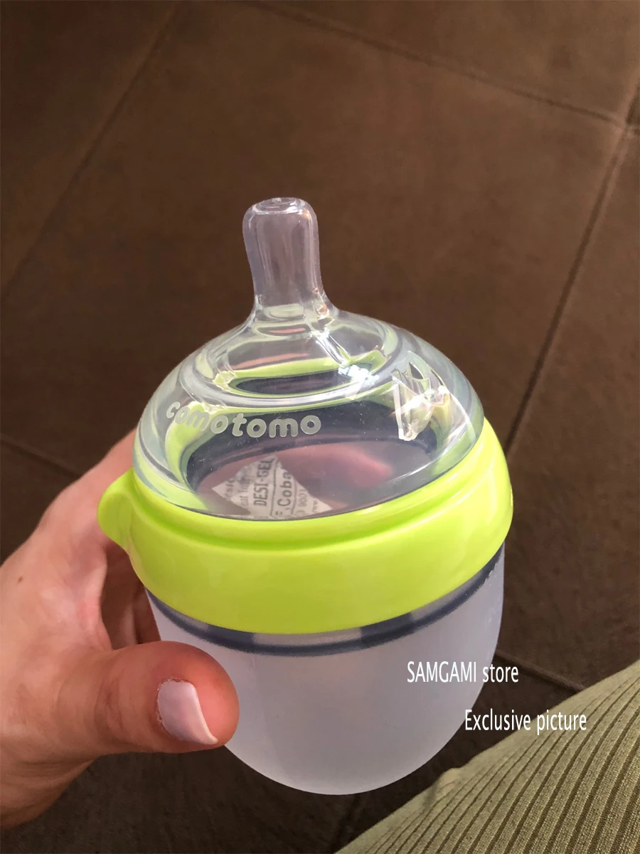 Baby Bottles 2 Pack BPA free Feeding bottle children kids Silicone Baby Bottle Green/Pink 5 oz and 8 oz thumbnail 6