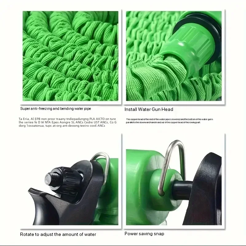 25FT-200FT Expandable Magic Hose Lightweight Design Durable Materials 7 Water Spraying Functions Gun Home Garden Watering Tools thumbnail 4