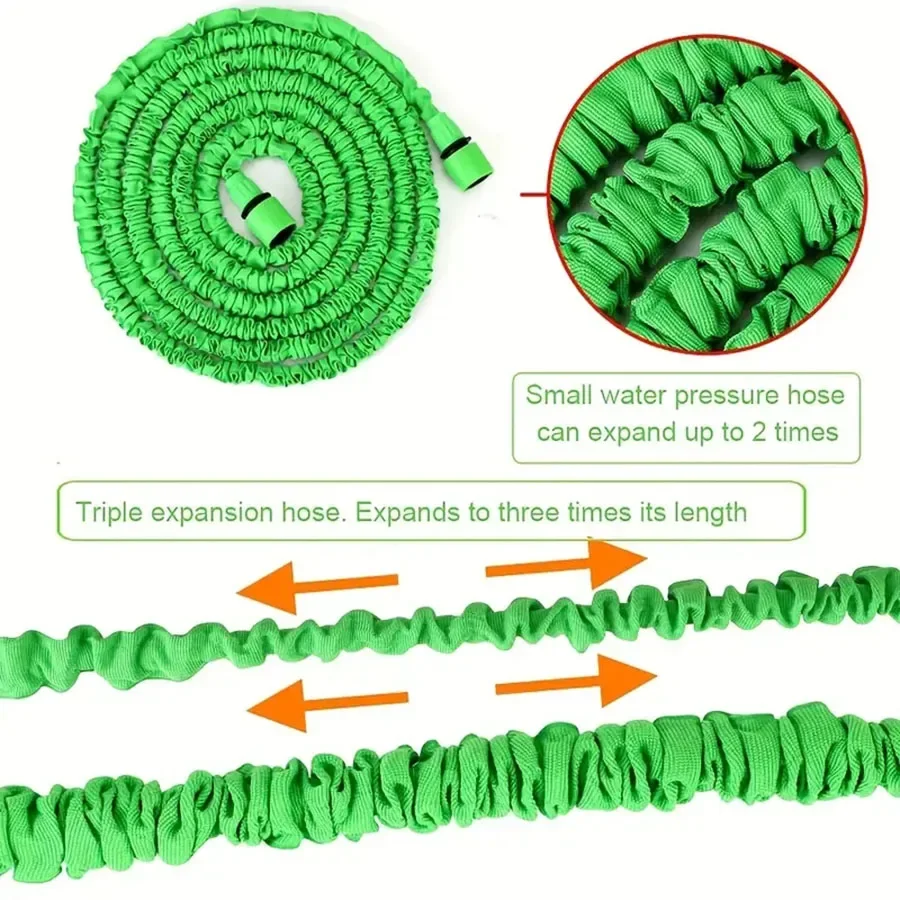 25FT-200FT Expandable Magic Hose Lightweight Design Durable Materials 7 Water Spraying Functions Gun Home Garden Watering Tools thumbnail 5