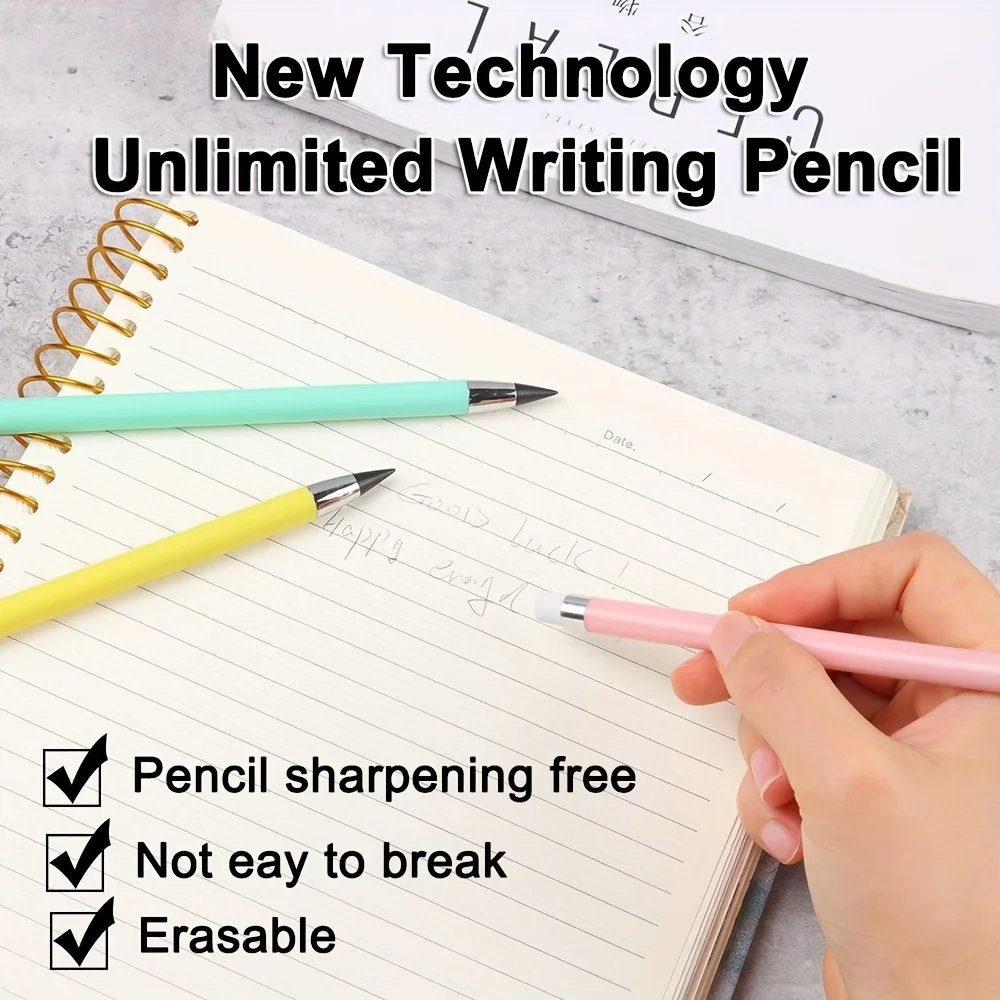 1pc New Eternal Pencil Macaron Hard to Break, Endless to Write, No Need to Sharpen Pencil Sketching Pencil thumbnail 6