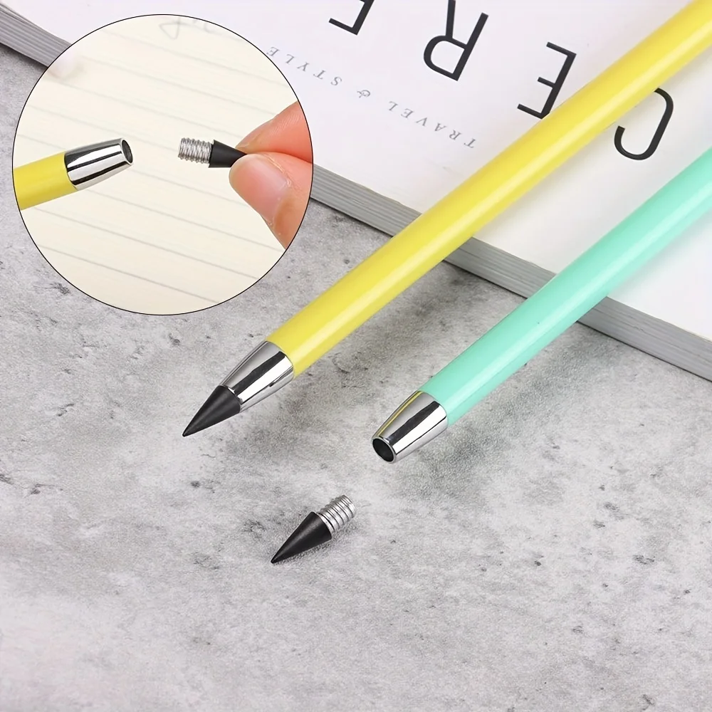 1pc New Eternal Pencil Macaron Hard to Break, Endless to Write, No Need to Sharpen Pencil Sketching Pencil thumbnail 5
