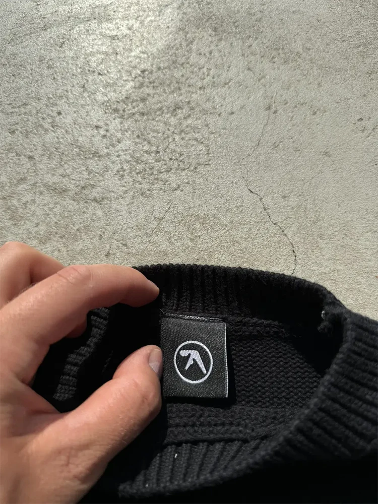 Men's Sweater Y2K Aphex Twin Knit Oversized Pullovers Gothic Jumper Winter Graphic Streetwear Long Sleeve Tops Vintage Clothing thumbnail 3