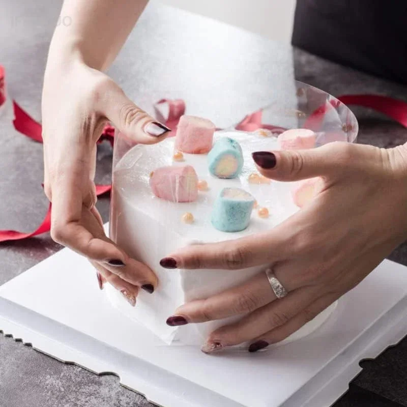 1 Roll Thickened Cake Edges Transparent Cakes Collar Mousse Chocolate Cake Sheets Surrounding Film Baking Pastry Cupcake Tools thumbnail 4