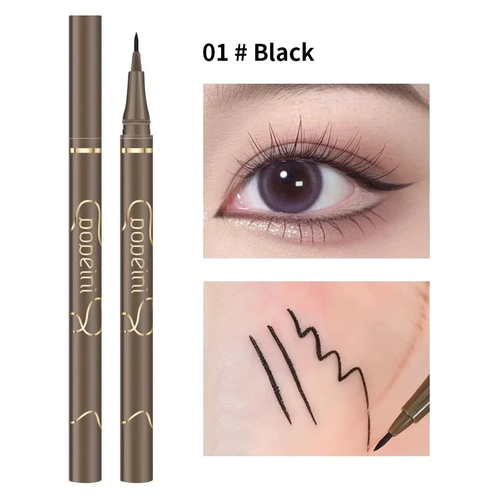 Waterproof Quick-drying Liquid Eyeliner/ultra-fine Matte Black Brown/long-lasting Silkworm Eyeliner/eye Makeup/gifts thumbnail 6