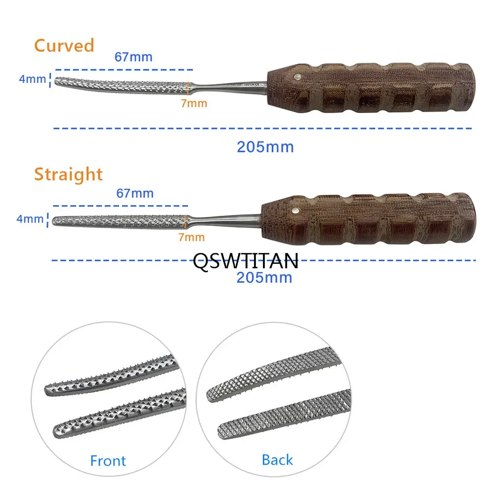 Orthopedic Bone File Grind for Bone Joint Surgical Instrument Straight Curved Orthopedic Instrument Stainless Steel thumbnail 6