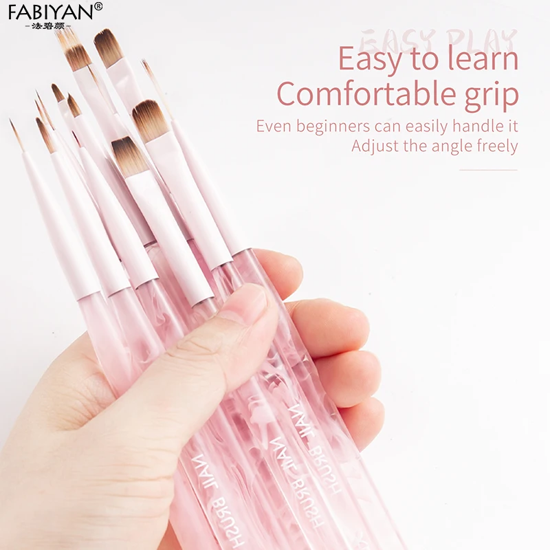 Nail Art Liner Brushes Elongated Lines Striping Drawing Painting Brushes For Manicure Beauty Salon Nails Products Manicure Tools thumbnail 3
