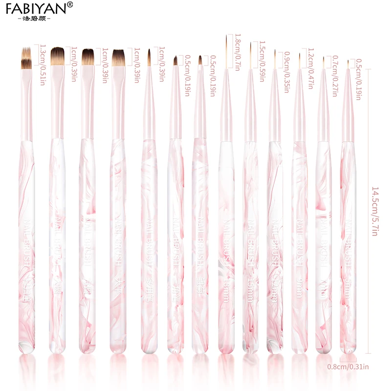 Nail Art Liner Brushes Elongated Lines Striping Drawing Painting Brushes For Manicure Beauty Salon Nails Products Manicure Tools thumbnail 6