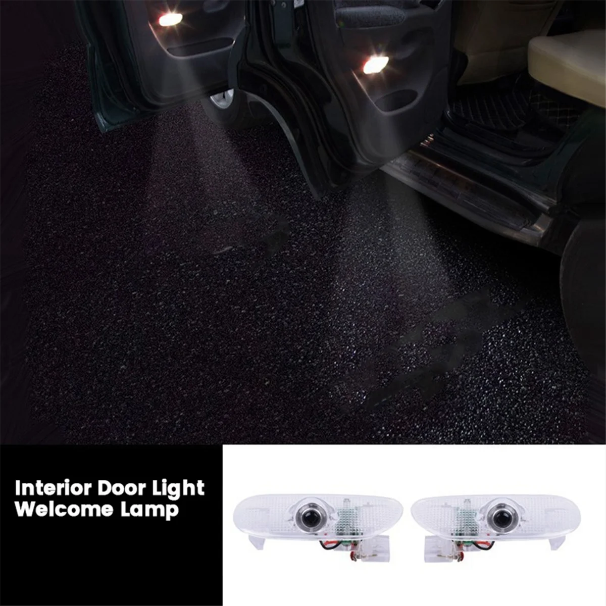 2Pcs Car Interior Door Light Welcome Lamp Ambient for Toyota Prado LC120 2003-2009 Projector Welcome Light thumbnail 3