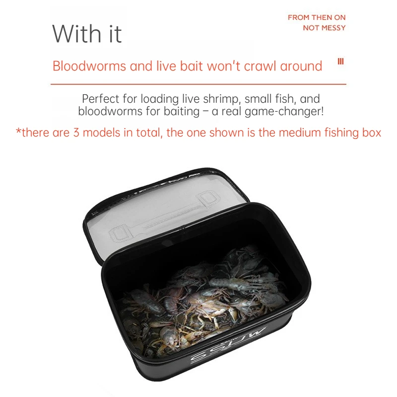 Portable EVA Fishing Tool Box, Fishing Accessory Organizer, Live Bait Storage Container, 3L/5L/7L Large Capacity Water Container thumbnail 4