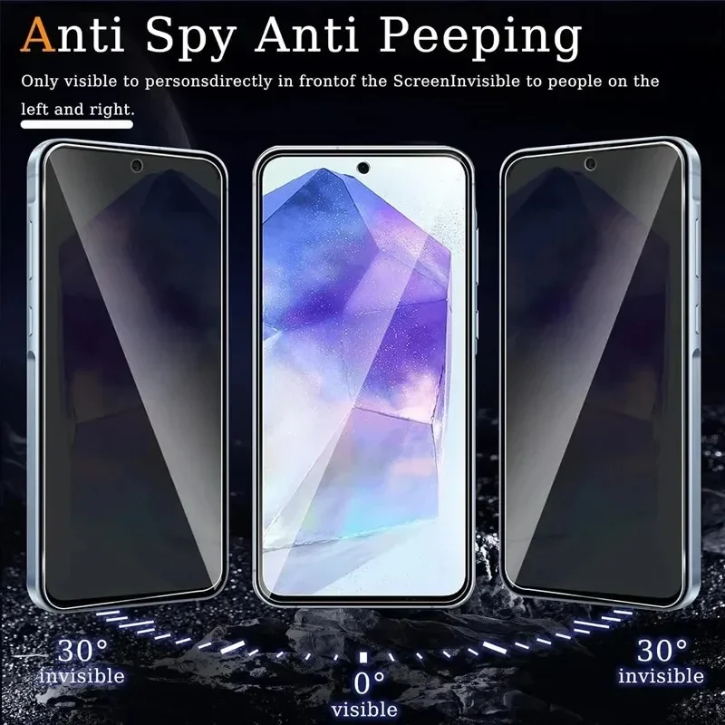 Privacy Screen Protector for Samsung S24 Ultra S23 S22 Plus S21 S20 FE S10e A55 A54 A53 5G A35 A34 A33 A15 A14 A13 Antispy Glass thumbnail 2
