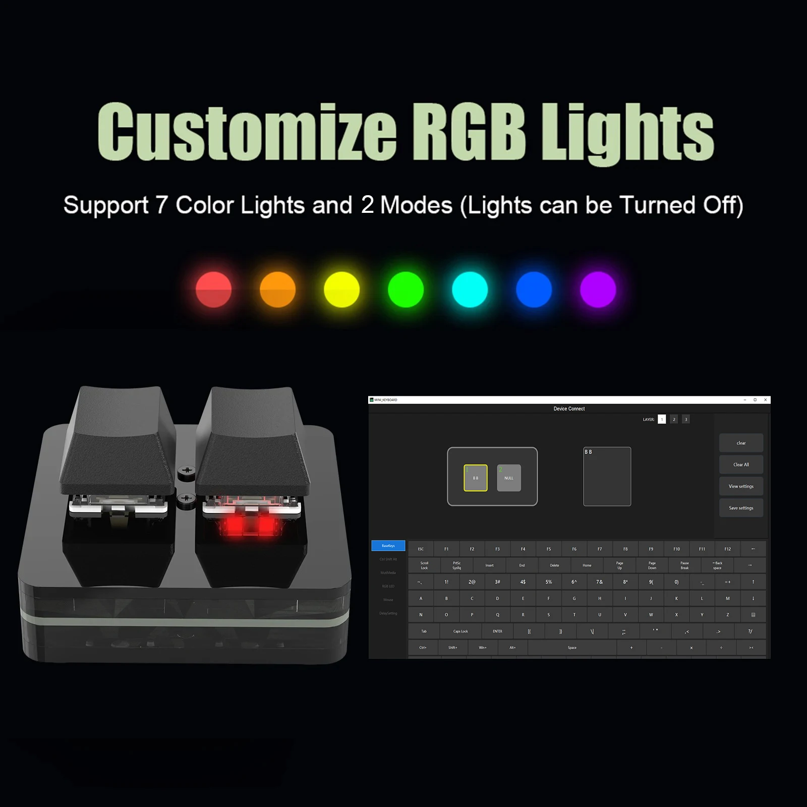 Macropad Macro Programming Keyboard RGB Mini Hot Swap Gaming Custom Knob Keypads Red Switch 3 Keys Knob For Photoshop Multimedia thumbnail 4