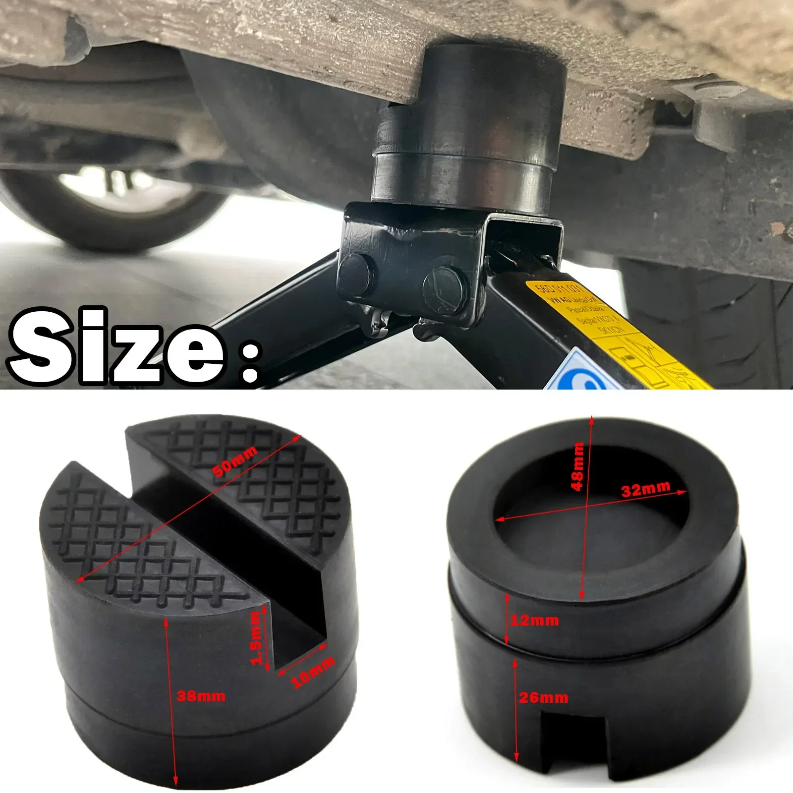 Floor Slotted Car Jack Rubber Pad Frame Protector Adapter Jacking Tool Pinch Weld Side Lifting Disk For Lexus Subaru Fiat Volvo thumbnail 4