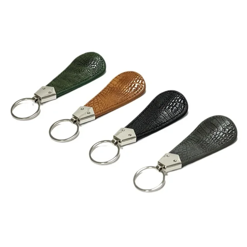 Metal Shoehorn Mini Shoe Horns Shoe Lifter Portable Travel ShoeHorn with Leather Handle Deduction Shoehorn for Keychain thumbnail 5