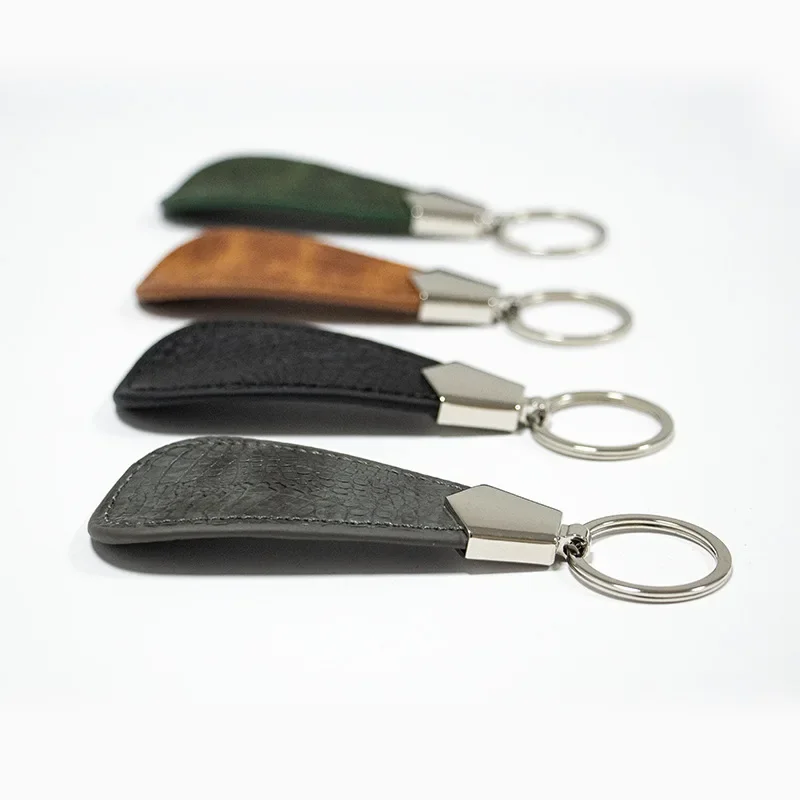 Metal Shoehorn Mini Shoe Horns Shoe Lifter Portable Travel ShoeHorn with Leather Handle Deduction Shoehorn for Keychain thumbnail 4
