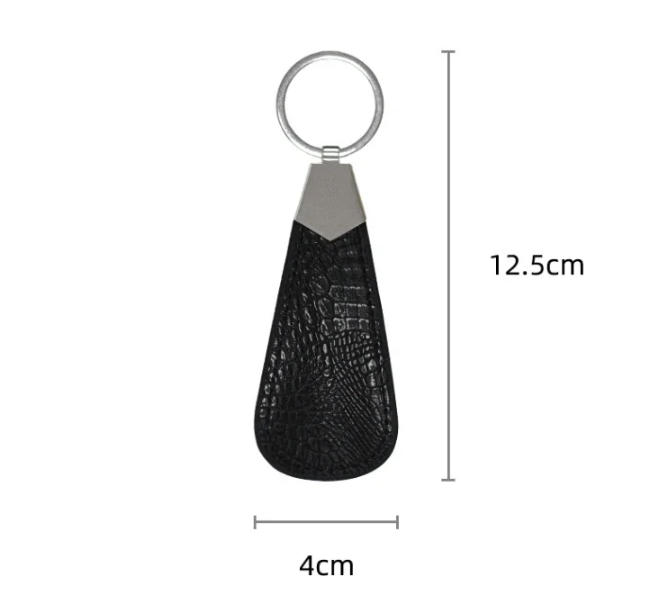 Metal Shoehorn Mini Shoe Horns Shoe Lifter Portable Travel ShoeHorn with Leather Handle Deduction Shoehorn for Keychain thumbnail 6