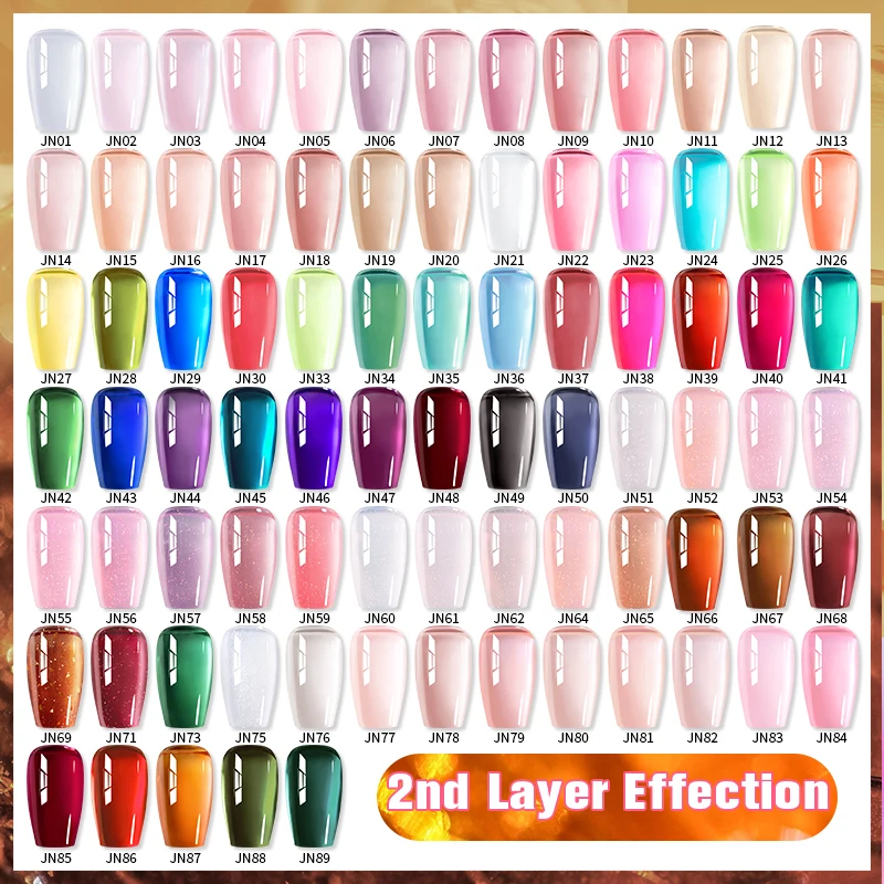 BORN PRETTY 10ml Translucent Color Gel Polish Jelly Nude Autumn Jelly Amber Semi Permanent UV Gel Nail Art Soak Off Gel Varnish thumbnail 5