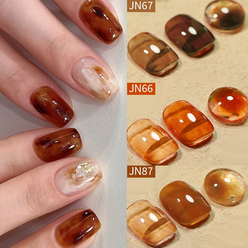 BORN PRETTY 10ml Translucent Color Gel Polish Jelly Nude Autumn Jelly Amber Semi Permanent UV Gel Nail Art Soak Off Gel Varnish thumbnail 3